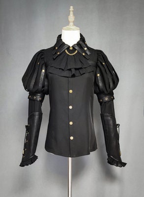 Mediaeval Steampunk Gothic Renaissance Cosplay Dress Theater Costume Black Victorian Dress Vintage Formal Day Dress