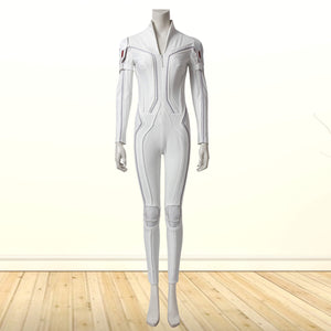 Natasha Romanoff White Women Outfit Black Widow Costume Cosplay Suit