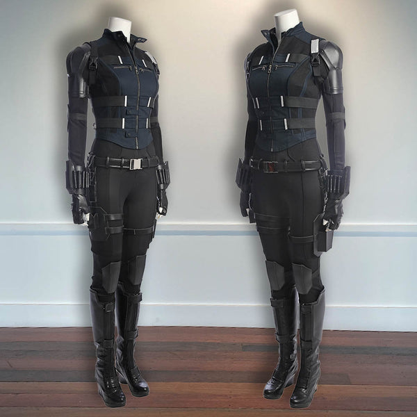 Outfit Black Uniform Natasha Romanoff Halloween Outfit Black Widow Avengers 3 Infinity War Costume Cosplay