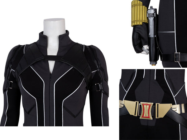Costume Cosplay Black Outfit Halloween Black Widow Avengers 4 Endgame Uniform Natasha Romanoff