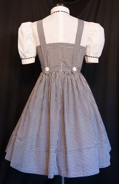 Custom Costume Dress Cosplay ADULT Size Black and White AUTHENTIC Reproduction DOROTHY