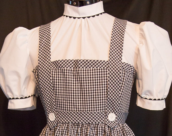 Custom Costume Dress Cosplay ADULT Size Black and White AUTHENTIC Reproduction DOROTHY