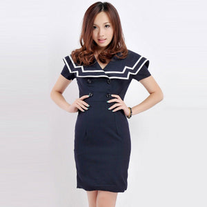Vintage style sailor Dress Navy Blue Gossip Girl custom Blair Waldorf – Cosplayrr