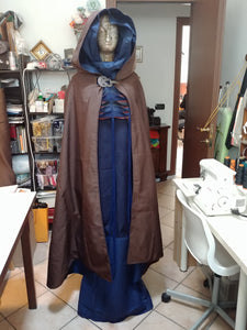 Mage costume set Sorceress wardrobe Pagan Priest Priestess Costume set 4 pieces READY FOR SHIPPING Blue Brown Wizard dress