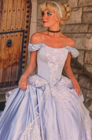 Blue Cinderella Dress Cosplay Costume