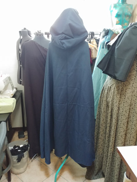 Unisex cloak cape READY FOR SHIPPING Blue Hooded Cape