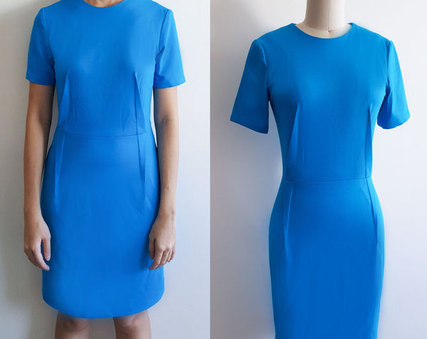 Duchess of Cambridge Cornflower blue dress tailored dress Custom made work dress Blue Stretch Dress Kate Middleton Ridley Dress