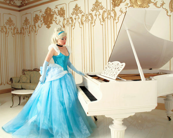 Adult dress princess cinderella Premium cosplay Cinderella Princess Blue dress cosplay