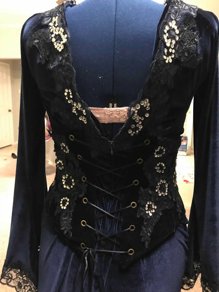 Cosplay Costume Ouat Once Upon a Time Custom Adult Blue or Navy Regina the Evil Queen Inspired Engagement Gown Dress