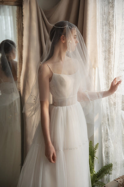 Tulle wedding dress Custom wedding gown bridal gown ivory wedding dress Ballgown Bohemian gown boho dress wedding beach wedding dress