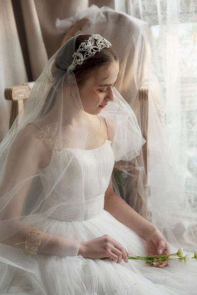 Tulle wedding dress Custom wedding gown bridal gown ivory wedding dress Ballgown Bohemian gown boho dress wedding beach wedding dress