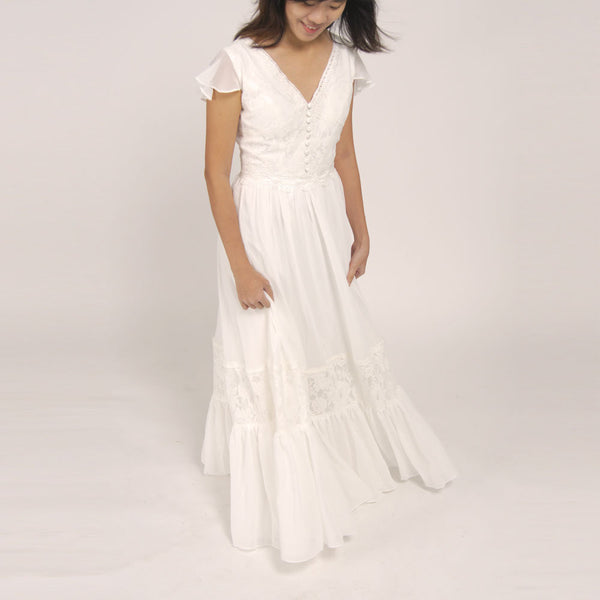 Bohemian wedding Vintage Wedding Custom made dress Boho Wedding Dress Lace Wedding Dress
