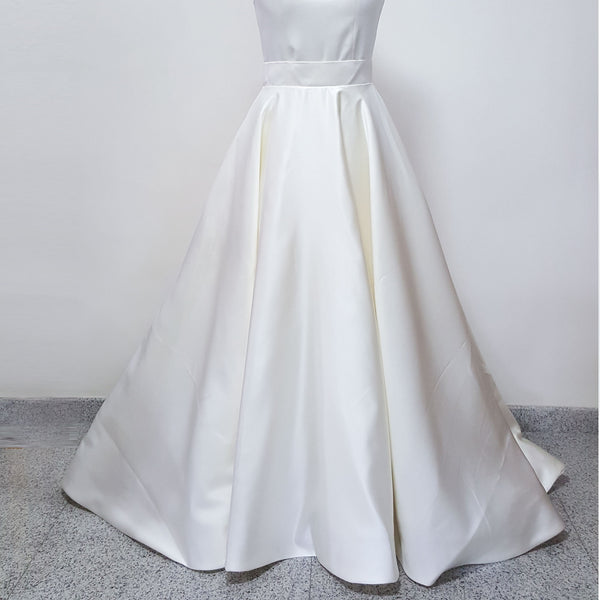 Maxi bridal skirt duchess satin wedding skirt ballgown skirt Bridal skirt with train bridal separates ivory bridal skirt wedding dress
