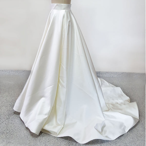 Maxi bridal skirt duchess satin wedding skirt ballgown skirt Bridal skirt with train bridal separates ivory bridal skirt wedding dress