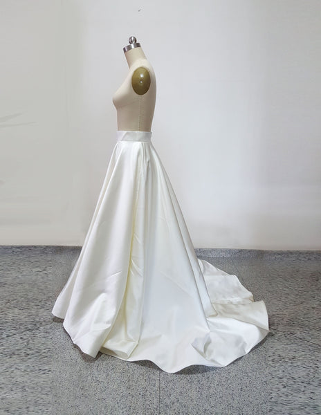 Maxi bridal skirt duchess satin wedding skirt ballgown skirt Bridal skirt with train bridal separates ivory bridal skirt wedding dress