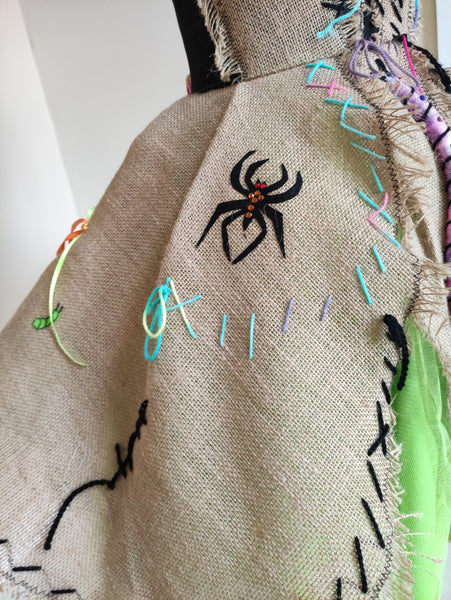 Burlap Monster Costume Bug filled Burlap Sack dress