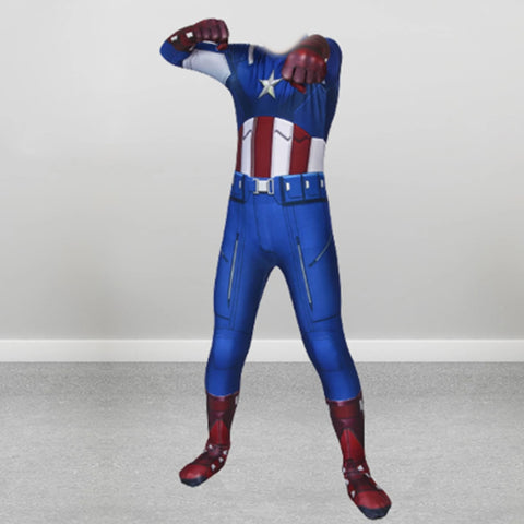 Suit Kids Steve Rogers The Avengers Outfit Captain America Costume Cosplay