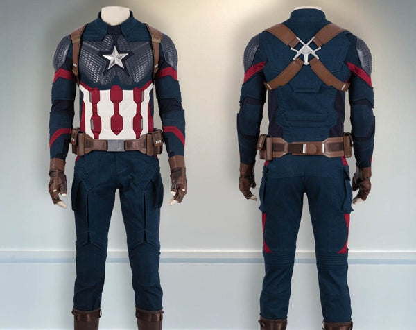 Uniform Steve Rogers The Avengers 4 Endgame Cosplay Costume Halloween Outfit Captain America Costume Cosplay