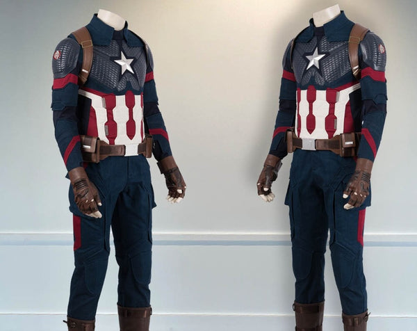 Uniform Steve Rogers The Avengers 4 Endgame Cosplay Costume Halloween Outfit Captain America Costume Cosplay