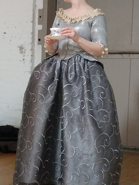 18th century Caraco jacket and skirt