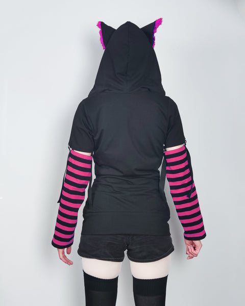 PINK male female cut Cat ears Hoodie