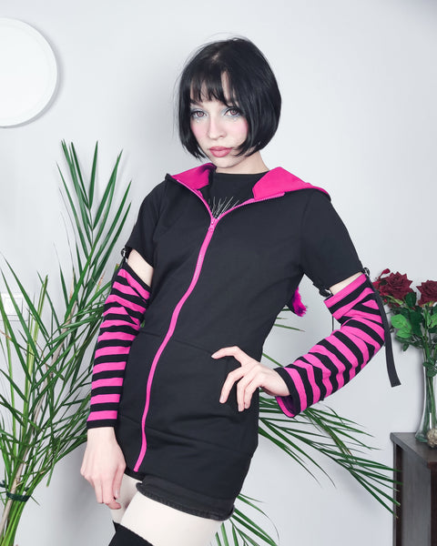 PINK male female cut Cat ears Hoodie