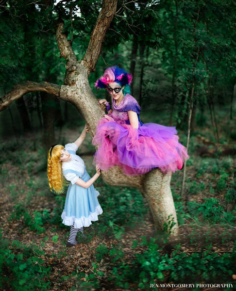 Pink Purple Petticoat Fairytale SKIRT ONLY Custom Petite Plus size Cheshire Cat Cosplay Tulle Skirt Alice In Wonderland Fairy Costume