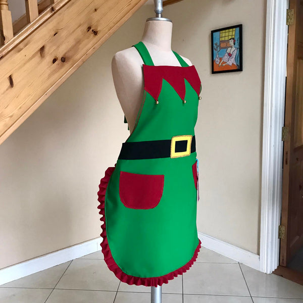 Festive Christmas Apron Christmas Elf Unisex Apron