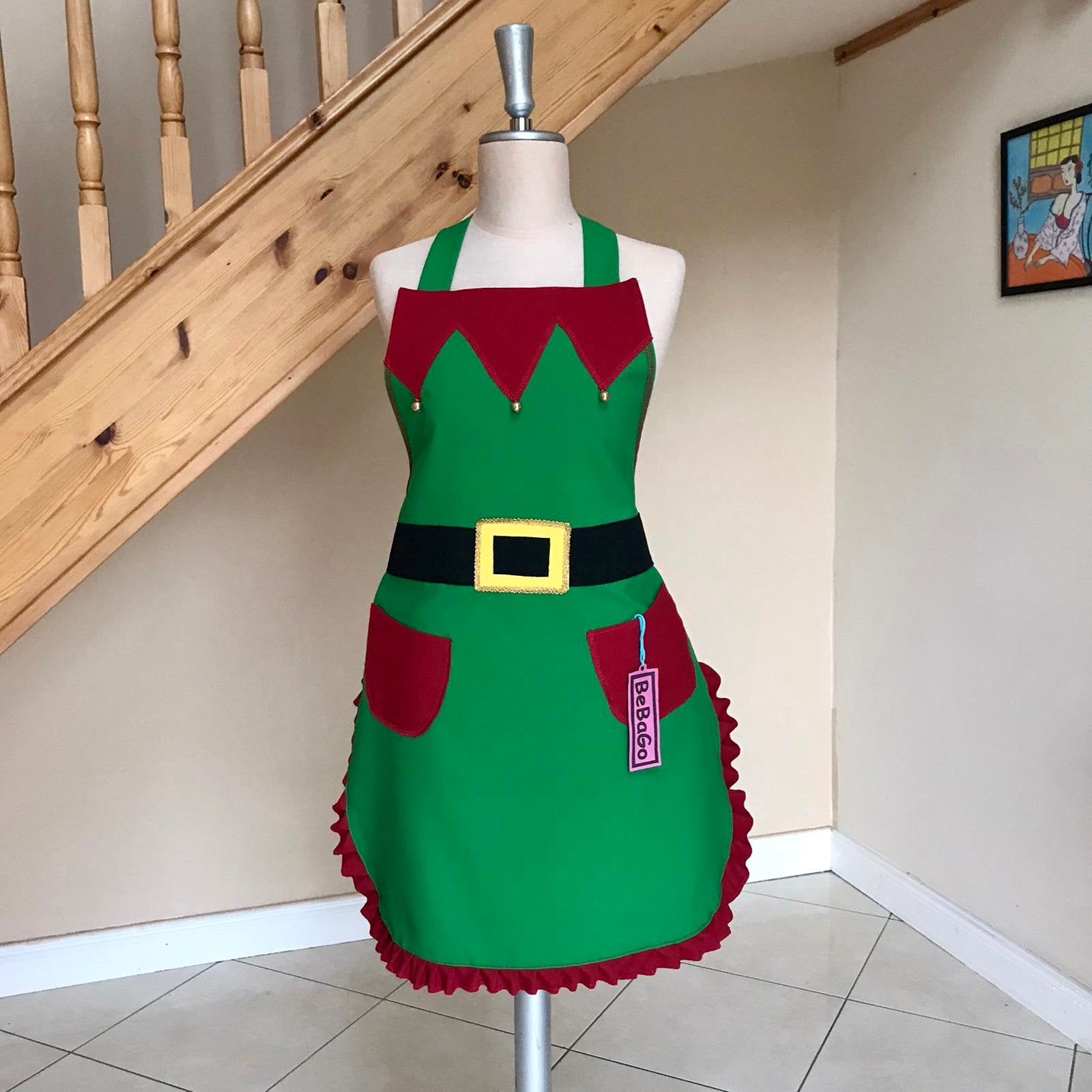 Festive Christmas Apron Christmas Elf Unisex Apron