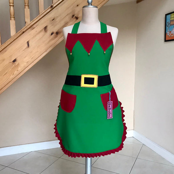 Festive Christmas Apron Christmas Elf Unisex Apron