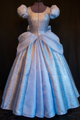 Adult Version NEW Fabric Custom Cosplay Cinderella GOWN Costume DELUXE