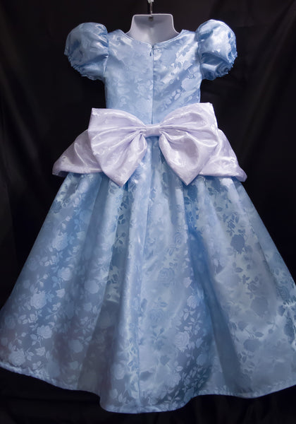 FLORAL Satin Brocade CHILD Size Cinderella GOWN Costume