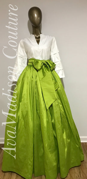 Ball Gown Skirt Petticoat Sash Pockets Womens Handmade Other Colors Available Classic Must Have Fine Indian Silk Taffeta MAXI Skirt