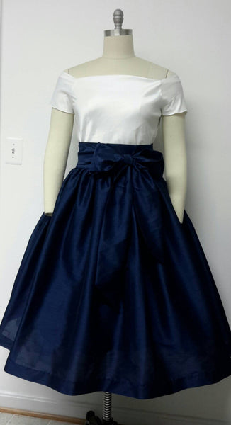 Petticoat Sash Inside Pockets Womens Handmade Party Other Colors available Classic MIDI Skirt in Fine Indian Silk Taffeta Skirt