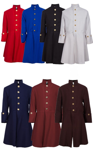 Revolutionary War Inspired Boys Coat, Colonial Era Jacket，Colonial Children's Frock Coat