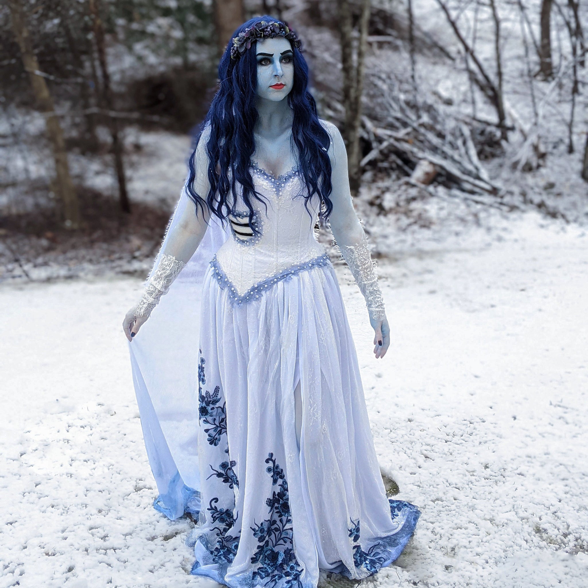 Corpse Bride Emily Costume Cosplay Dress Gown Adult SAMPLE SALE