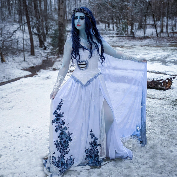 Corpse Bride Emily Costume Cosplay Dress Gown Adult SAMPLE SALE