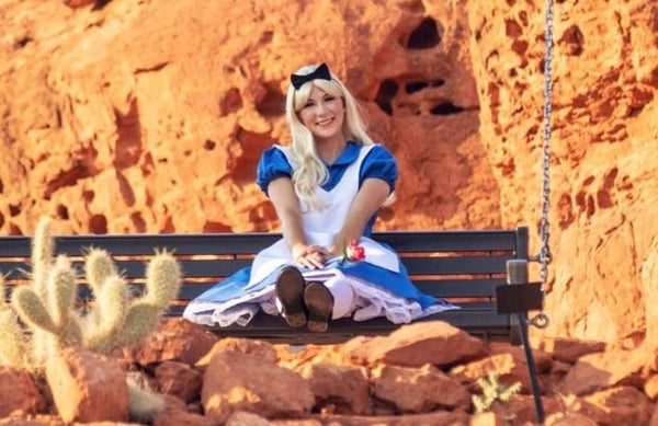 Adult cosplay Alice Cosplay dress petticoat Cosplay Alice in the wonderland Costume dress