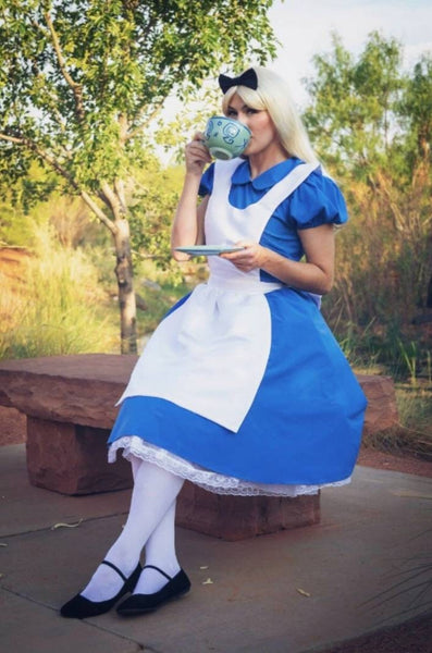 Adult cosplay Alice Cosplay dress petticoat Cosplay Alice in the wonderland Costume dress