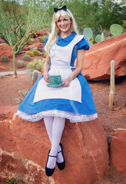 Adult cosplay Alice Cosplay dress petticoat Cosplay Alice in the wonderland Costume dress