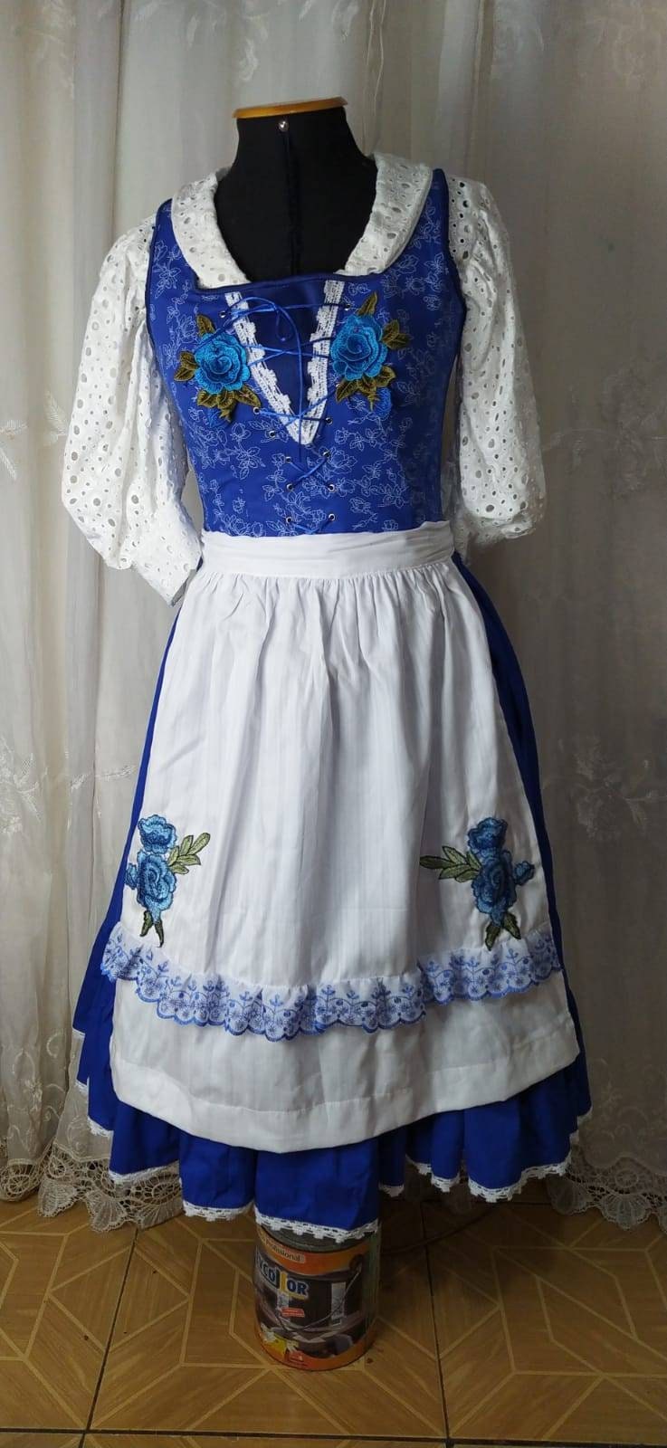 Beauty and the beast princess customade Cosplay Belle Blue dress villa Cosplayrr Beauty and the beast princess customade Cosplay Belle Blue dress villa Cosplayrr