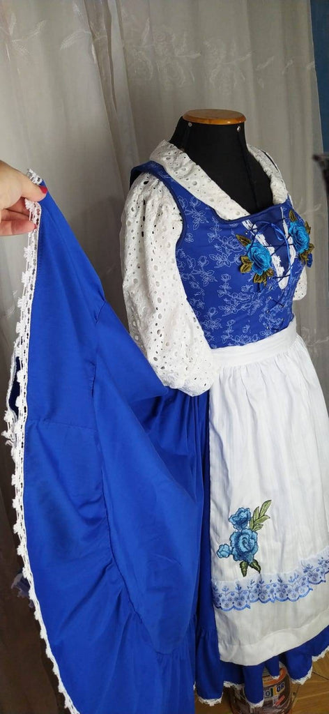 Beauty and the beast princess customade Cosplay Belle Blue dress villa Cosplayrr Beauty and the beast princess customade Cosplay Belle Blue dress villa Cosplayrr