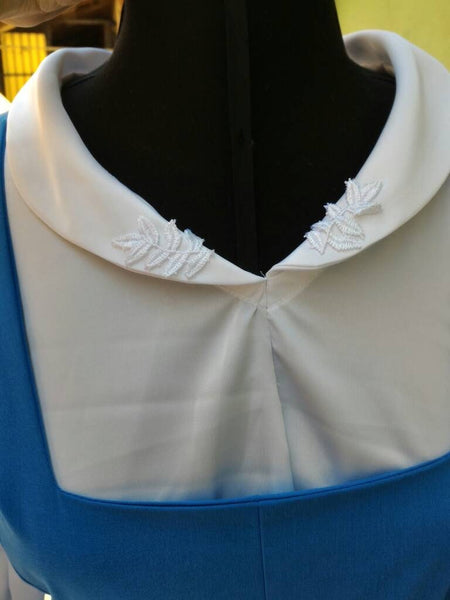 Peasant version Blue dress costume MADE to order Cosplay Belle princess adult Village dress blue The Beauty and the Beast