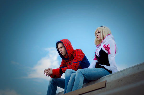 FEMALE comics animation cartoon or Cosplay Spider hoodie MALE