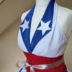 USO Dress Glitter Parade Costume, Cosplay America Dress