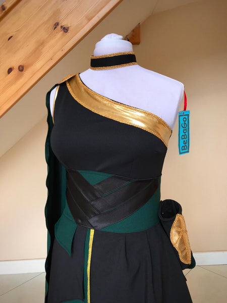 Lady Fmale Loki Dress Cosplay Costume