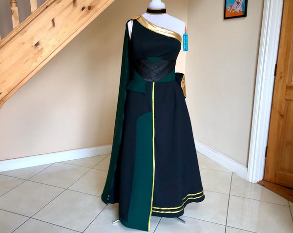 Lady Fmale Loki Dress Cosplay Costume