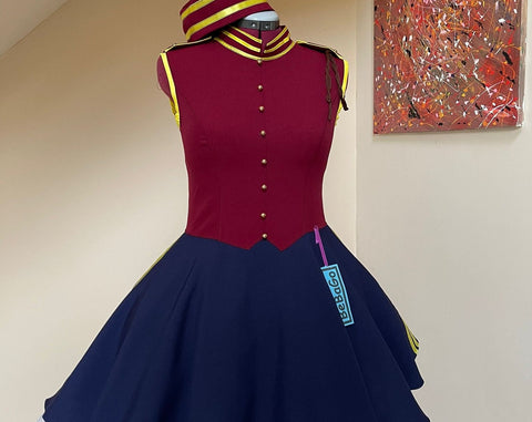 Cosplay costume bellhop dress with hat Halloween costume