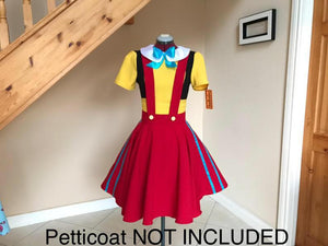 Female Pinocchio Costume Halloween Cosplay Dress Marathon Costume