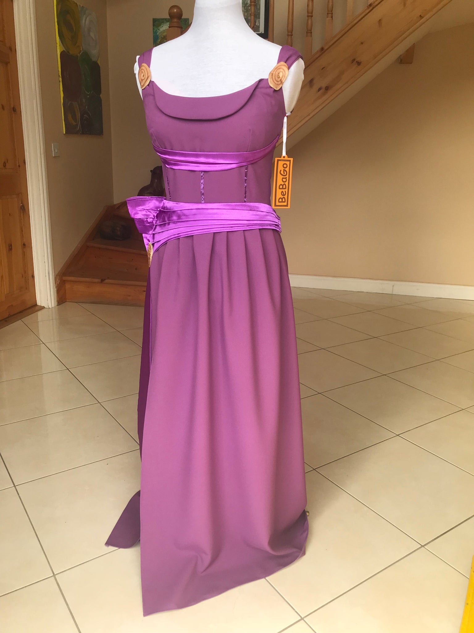Megara lilac gown,Cosplay Megara purple dress